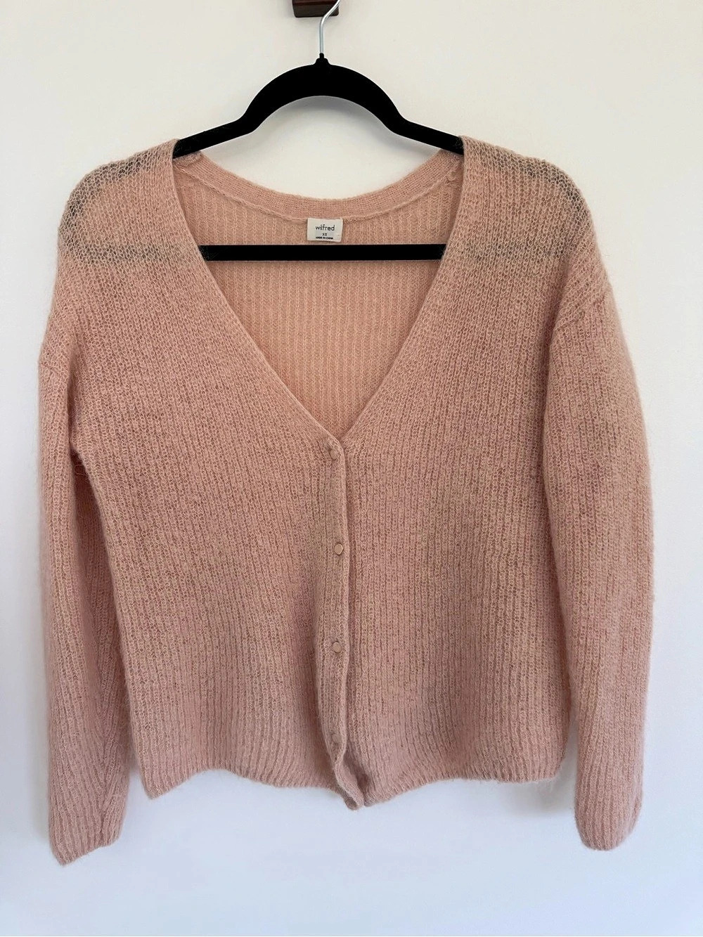 Wilfred Only Cardigan V-Neck Button Pink Small
